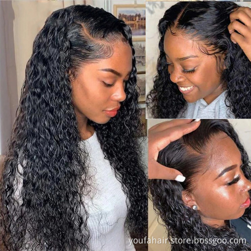 150% Density Water Wave Brazilian Swiss Lace 4x4 Closure Wig,100 Cuticle Aligned Raw Hair 4x4 Wigs,Wholesale Virgin Hair Vendors
